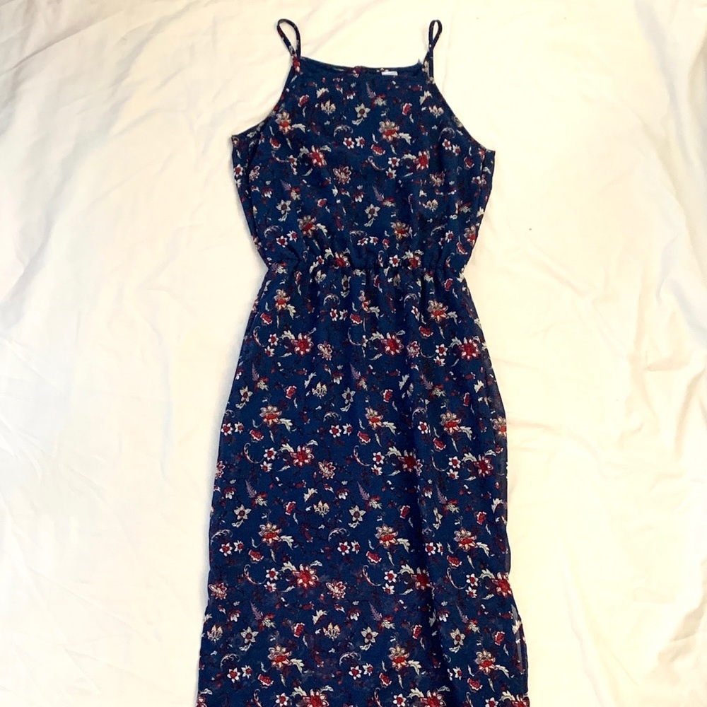 Navy blue maxi dress